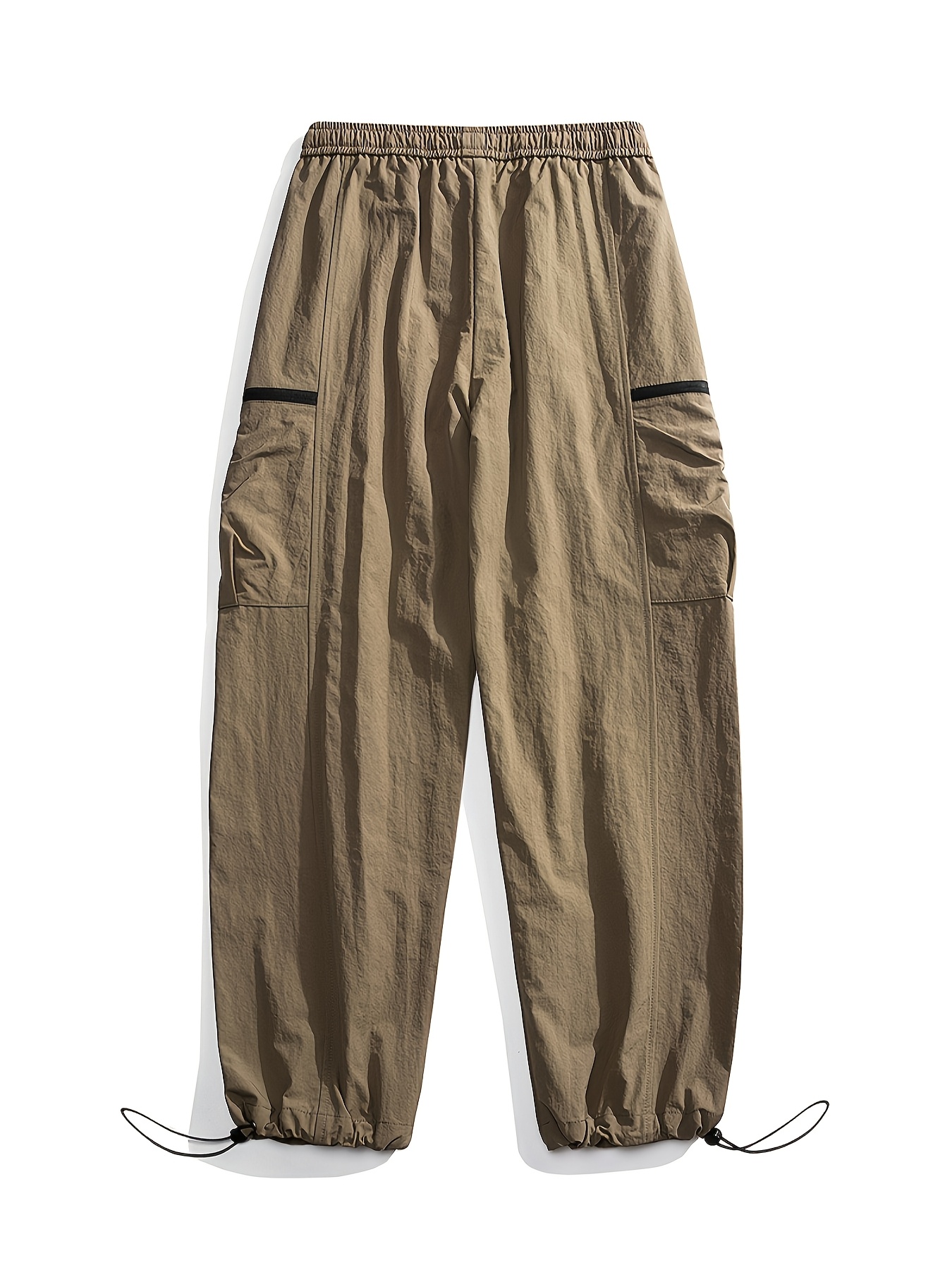 Relaxed Fit, Men -Inspired Cargo Pants - Nylon, Casual Fit with Drawstring Waist for Spring/Fall details 5