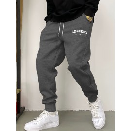 LOS ANGELES Print Sweatpants, Comfortable, Autumn/Winter Joggers
