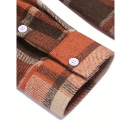 Mens Flannel Shirt Long Sleeve Plaid Jacket Casual Button Down Shirts Shacket