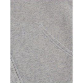 Men's Fashion Geometric Cross Print Hoodie with Comfort Pockets, Full Zip Regular Fit Polyester Knit Fabric Hooded Sweatshirt with Slight Stretch - All Season Style