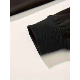 Men's Casual Golf Print Crewneck Sweatshirt - Relaxed Fit, Polyester Knit, Machine Washable, Fall/Winter Fashion