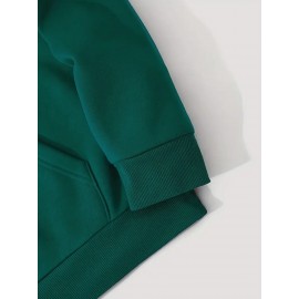 Men's Casual Hoodie, Spring/Autumn Fashion, Geometric Pattern, Knit Fabric, Regular Fit, Polyester, Stretchy, Crew Neck, 