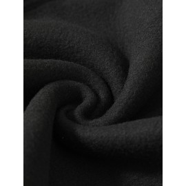 Men's Gothic Thorns Graphic Hoodie - Fall/Winter Casual Knit Fabric Zip-Up Hooded Sweatshirt with Geometric Pattern - 100% Polyester Slight Stretch Regular Fit