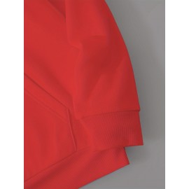 Men's Casual Hoodie with Unique Print Design - Soft Polyester, Machine Washable, Loose Fit Pullover with Kangaroo Pocket